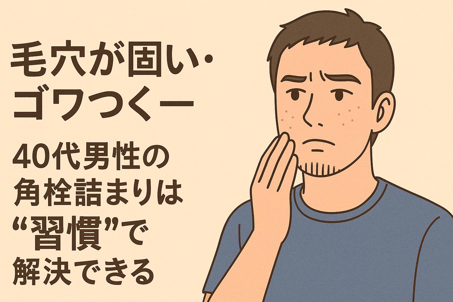 ゴワついた毛穴を毎日の習慣で変える40代男性のケアシーン