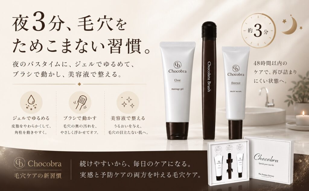 Chocobraの毛穴をためこまない習慣の画像