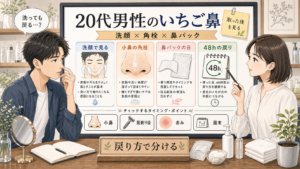 20代男性のいちご鼻を洗顔や鼻パックと48時間の戻り方で整理した美容相談ボード