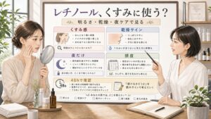 レチノールはくすみに使える？ナイアシンアミドと分ける明るさケアの判断マップ