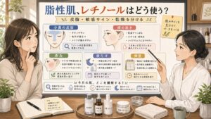 脂性肌にレチノールは使える？敏感サインと乾燥を分ける見方の判断マップ