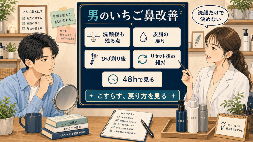 いちご鼻改善男の見直し方