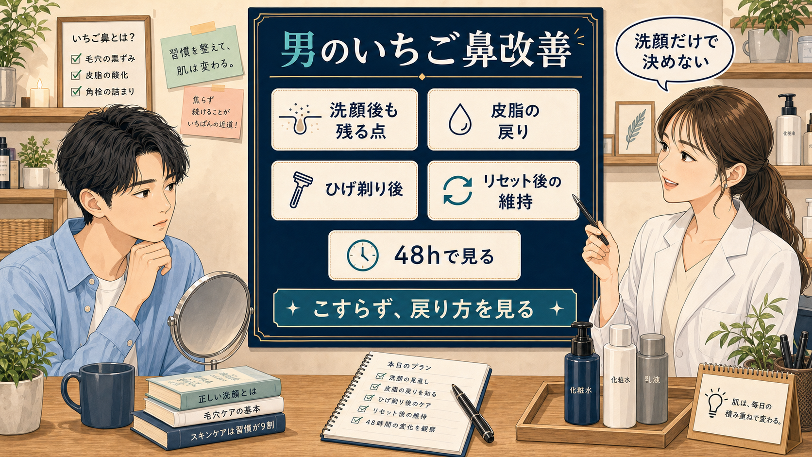 いちご鼻改善男の見直し方