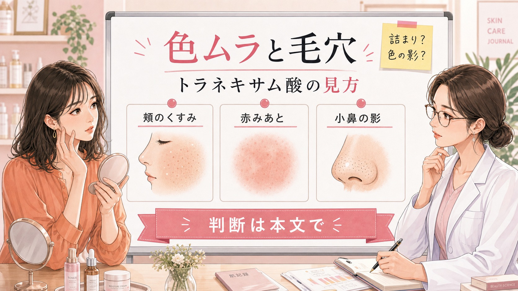 トラネキサム酸は毛穴に関係ある？くすみ・色ムラ・毛穴目立ちとの関係