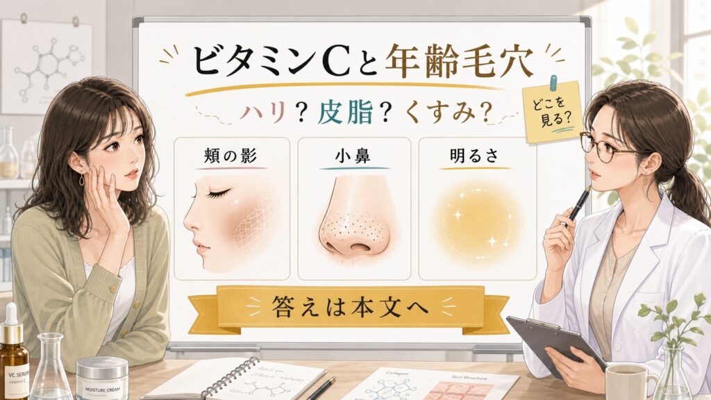 ビタミンCはエイジング毛穴に効く？コラーゲン・ハリとの関係を解説