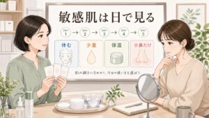 ナイアシンアミドとトラネキサム酸の敏感肌での考え方を大人向け美容相談ボードで整理したアイキャッチ