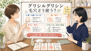グリシルグリシン毛穴の使い方は？レチノール併用日の分け方のアイキャッチ画像