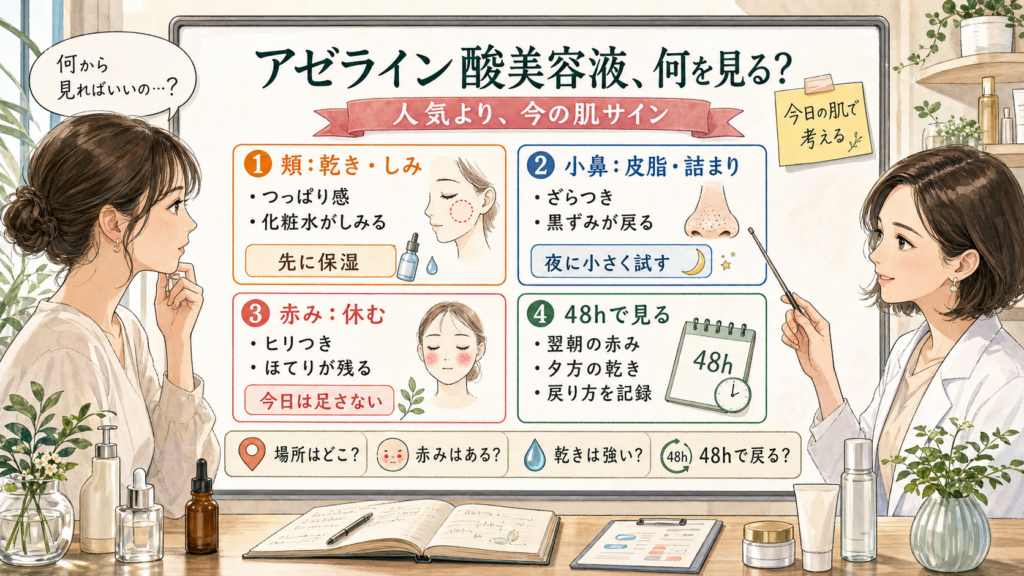 アゼライン酸美容液おすすめは何を見る？選び方と注意点を整理のアイキャッチ画像