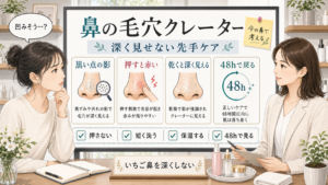 20代女性が鼻の毛穴クレーター不安をいちご鼻の先手ケアで見直す解説アイキャッチ