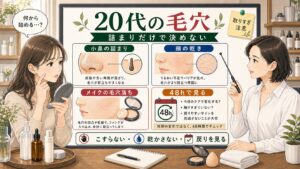 20代女性の毛穴を詰まりだけで決めない見分け方