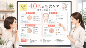 40代の毛穴ケアを洗顔後と夕方で見直す相談ボード
