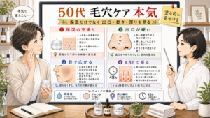 50代の毛穴ケアを本気で見直すために保湿前の出口と乾きを整理する相談ボード
