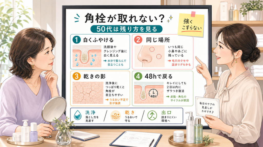 クレンジングしても角栓が取れない50代女性の残り方を整理する相談ボード