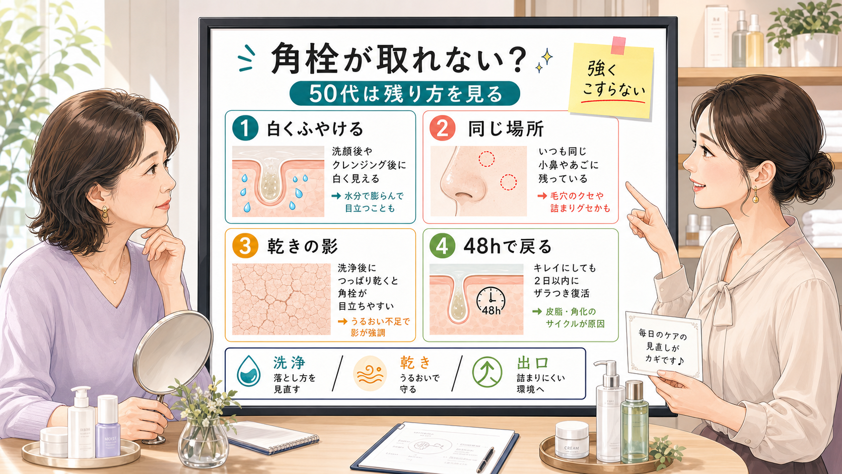 クレンジングしても角栓が取れない50代女性の残り方を整理する相談ボード