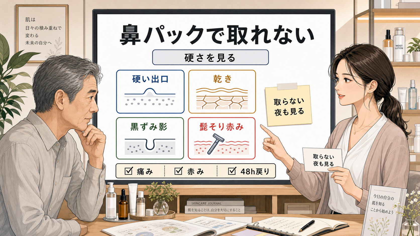 鼻パックで角栓が取れない日の硬さを整理する相談ボード