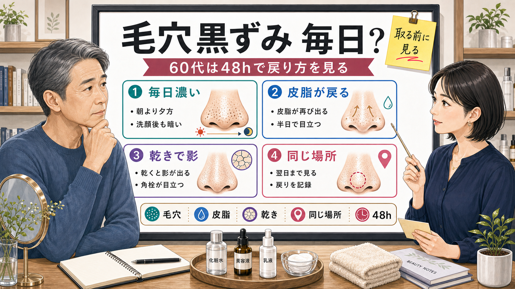 毛穴黒ずみが毎日戻る時に60代の48時間の戻り方を見分ける相談ボード