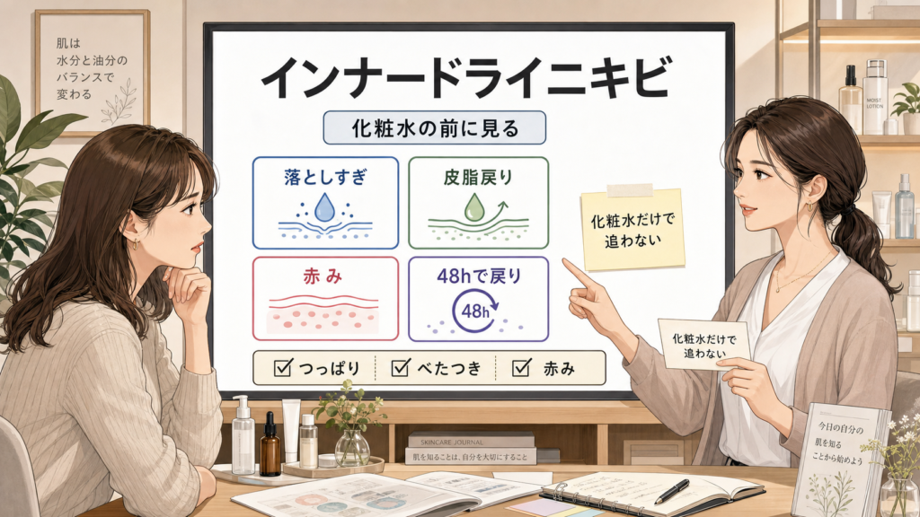 インナードライニキビと化粧水前の落とし方を整理する相談ボード