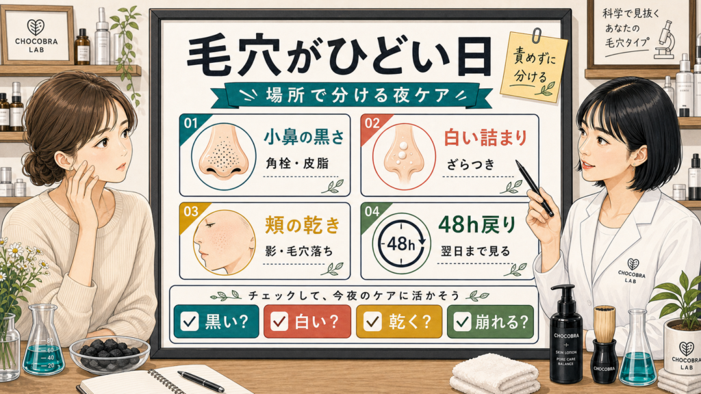 毛穴がひどいと感じる女性が小鼻と頑の見え方を分ける1433調相談ボード