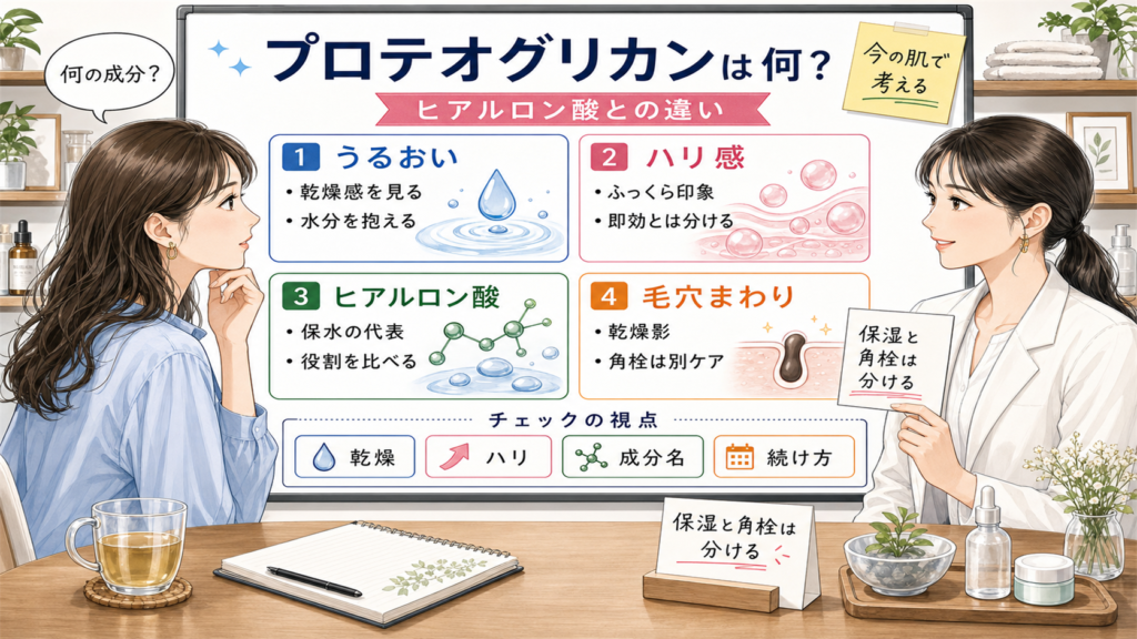 プロテオグリカンとヒアルロン酸の違いを整理する1433品質の相談ボード