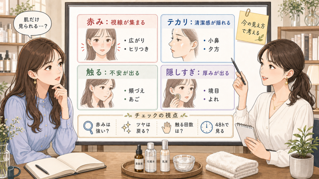 ニキビの印象と清潔感を48時間で見る判断マップ