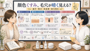 顔色くすみと毛穴の影を整理するアイキャッチ