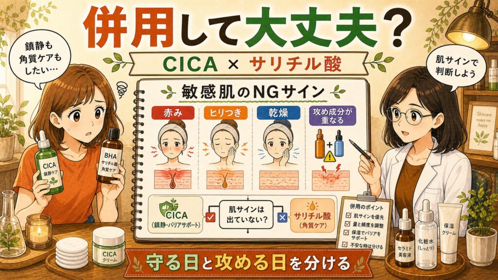 CICAとサリチル酸の併用で敏感肌が避けたいNGサインを整理したChocobraアイキャッチ