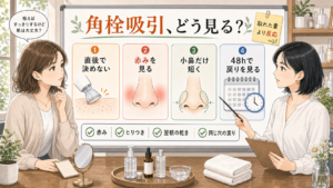 角栓吸引を取れた量ではなく赤みや翌朝の乾きや48時間の戻りで判断するアイキャッチ
