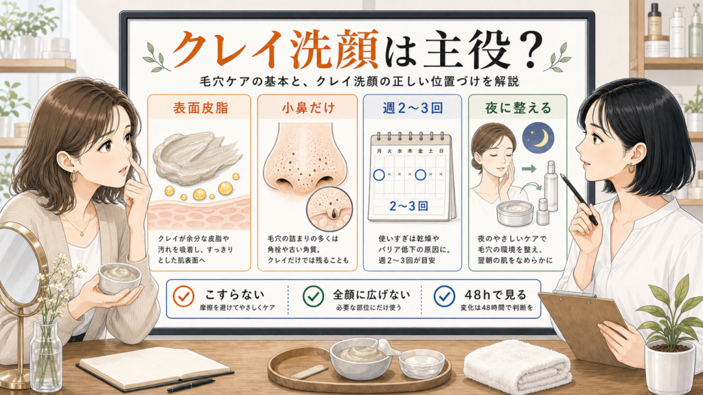 クレイ洗顔を毛穴ケアの主役にしない理由を整理する美容相談ボード
