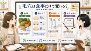 毛穴は食事だけでは変わらない理由を内側と外側のケアで整理する相談ボード