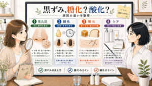 毛穴の黒ずみを糖化と酸化の違いから整理する相談ボード