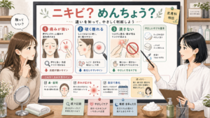 めんちょうとニキビの違いを相談ボードで整理するアイキャッチ