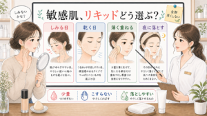 敏感肌のリキッドファンデをしみる日・乾く日・薄く重ねる・夜に落とすで分ける1207基準の相談ボード