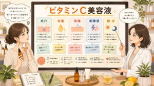 ビタミンC美容液を肌質で選ぶための千冬のアイキャッチ