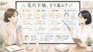 毛穴向け下地のおすすめは？凹凸・皮脂・乾燥崩れで選ぶ