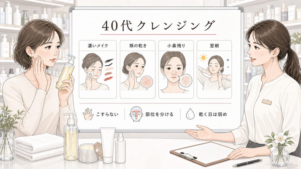 40代のドラッグストアクレンジングおすすめは？乾燥・メイク・毛穴で選ぶ