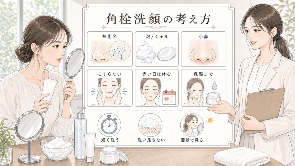 花王の角栓崩壊技術の洗顔が気になる時は？小鼻・こすりすぎ・保湿で考える