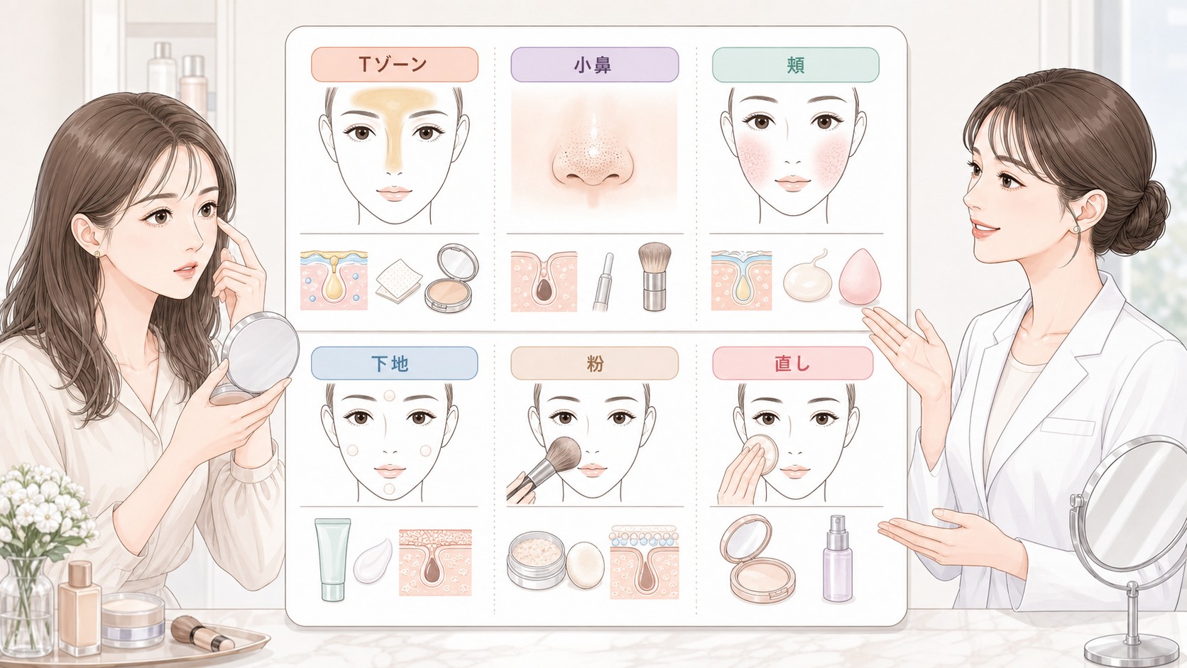 脂性肌のファンデおすすめは?皮脂・毛穴落ち・下地で選ぶ