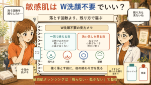 敏感肌のW洗顔不要クレンジングを残り方で整理する相談ボード