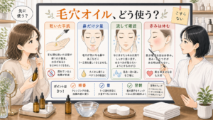 毛穴美容液オイルの順番と量と翌朝確認を整理した相談ボード