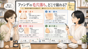 40代の毛穴レスファンデーションを薄膜と小鼻と頬の崩れ方で整理した相談ボード