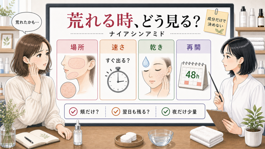 ナイアシンアミドで荒れる時の見分け方を整理する相談ボード