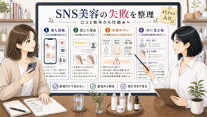 SNS美容で失敗した理由を口コミ依存から整理する調査ボード