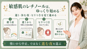 敏感肌のレチノールを週1からゆっくり始める判断を整理する最新美容ボード