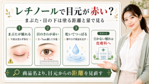 レチノールで目元が赤い・まぶたが腫れる時の距離と量を整理する最新美容ボード