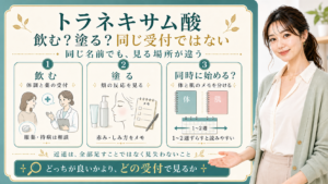 トラネキサム酸は飲む塗るで同じ受付ではない