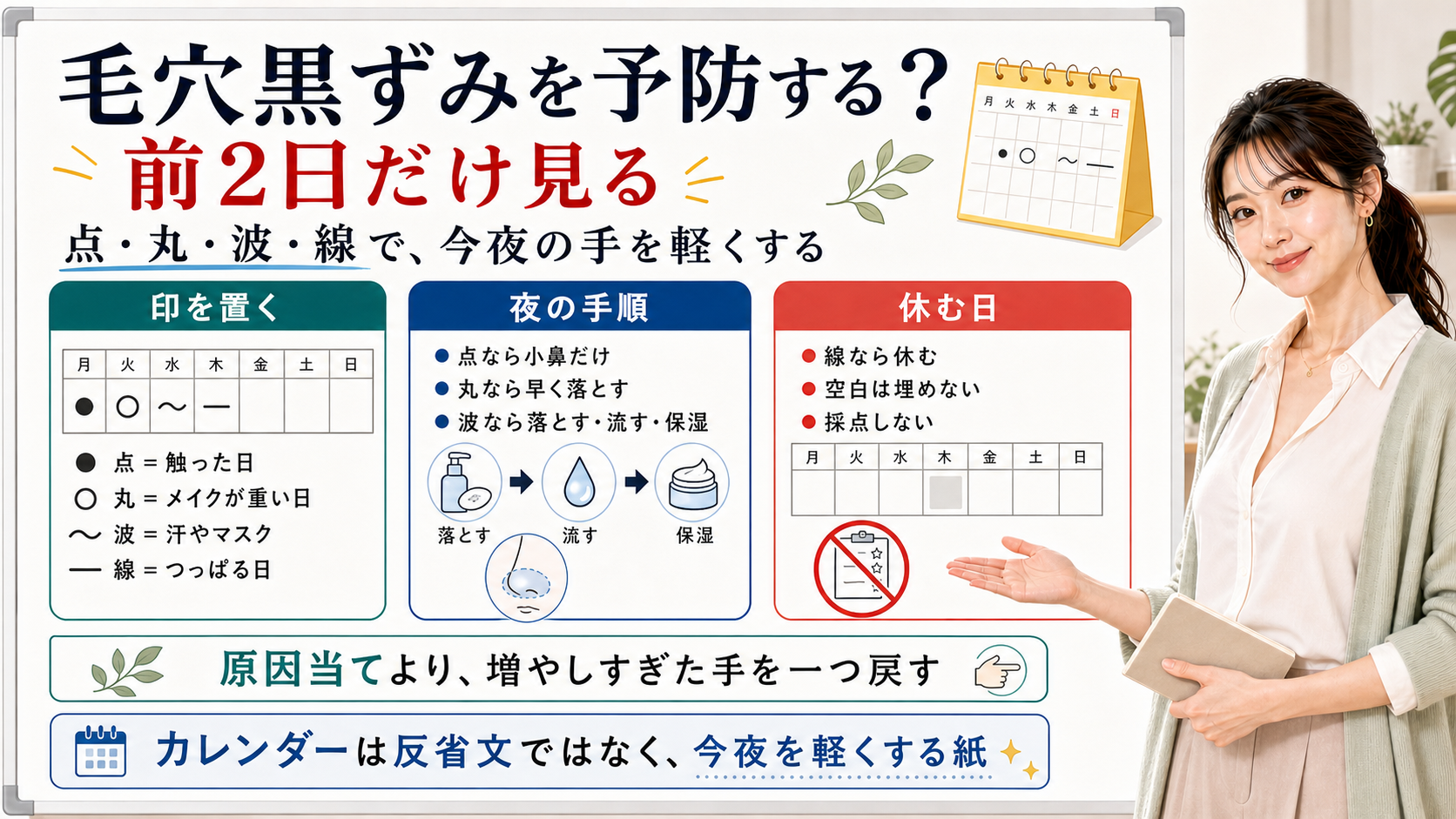 毛穴黒ずみ予防は前2日だけ見て点丸波線で今夜の手を軽くする