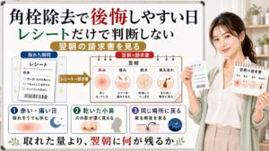 角栓除去の後悔は取れた量より翌朝の赤み痛み乾き同じ場所に戻る流れを見る