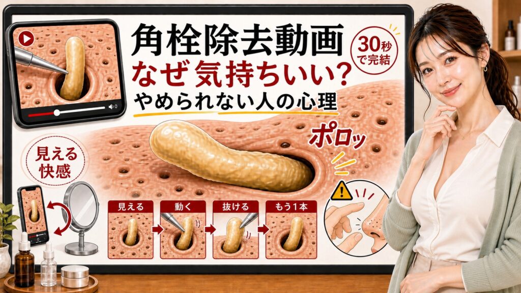 角栓除去動画が気持ちいい理由とやめられない心理を解説
