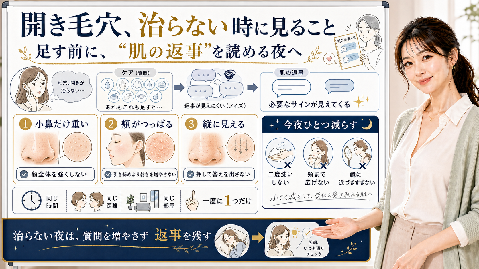 開き毛穴の改善が進まない時に足す前に肌の返事を読むアイキャッチ