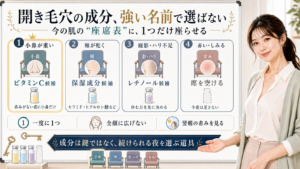 開き毛穴の成分を強い名前ではなく肌の座席表で一つだけ選ぶアイキャッチ